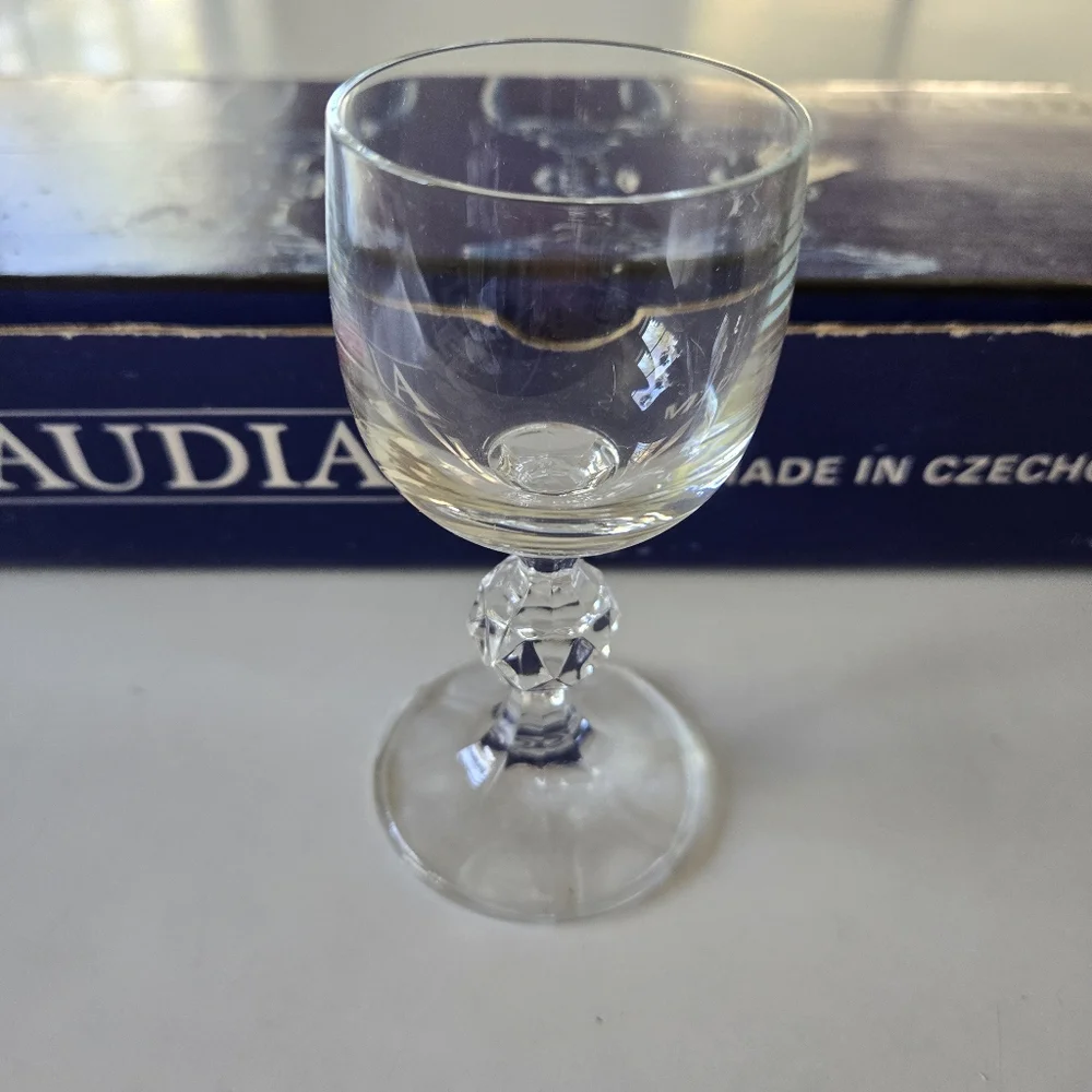 Claudia Bohemian Cordial Liqueur Glasses (6) 1 3/8 oz